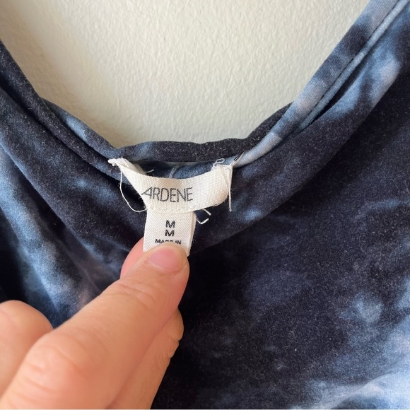 Ardene Black Gray Tie-Dye Mini Slip Dress Size M Soft Stretch Spaghetti Strap - Picture 6 of 6